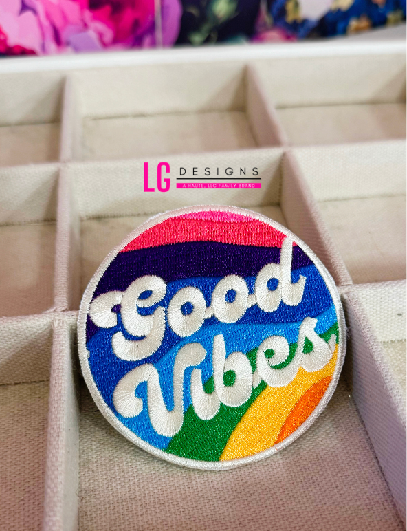 Good vibe circle patches