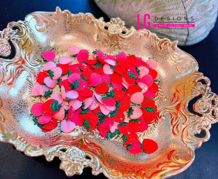 Assorted Padded Sequin Strawberries