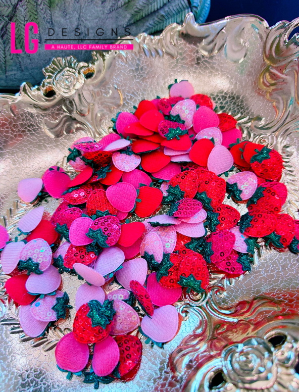 Assorted Padded Sequin Strawberries