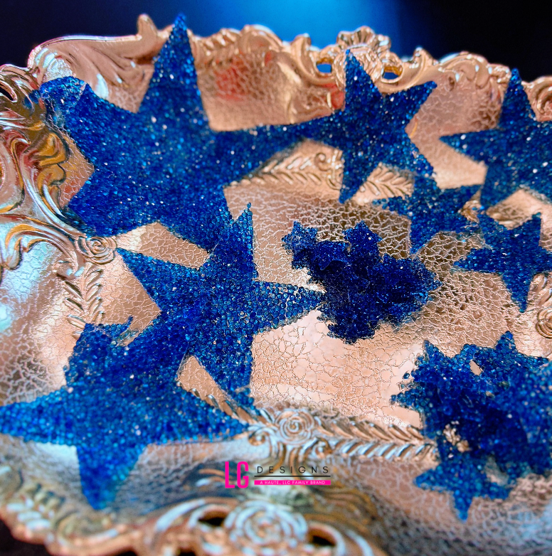 Blue Rhinestone Stars