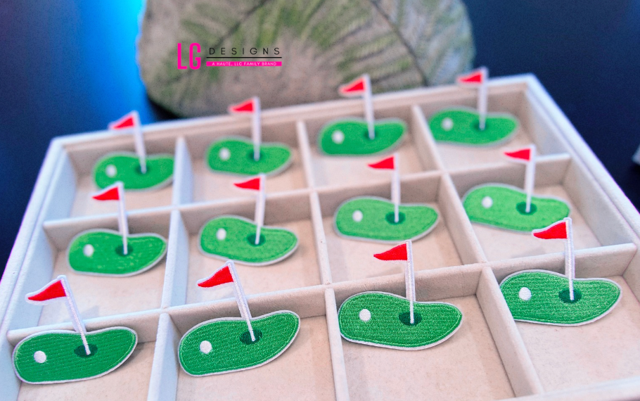 12-piece Golf Course Iron on patches