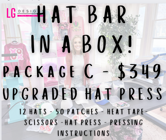 Hat Bar in a Box Package C ***WITH Vevor Heat Press***