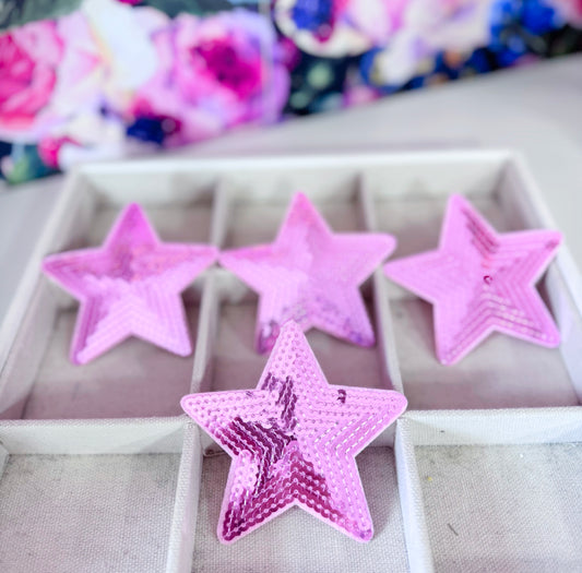 Pink Sequin Shiny Star
