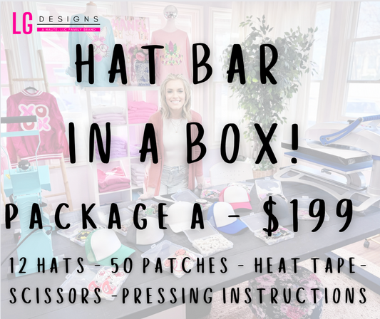 Hat Bar in a Box  Package A *** Without Heat Press ***