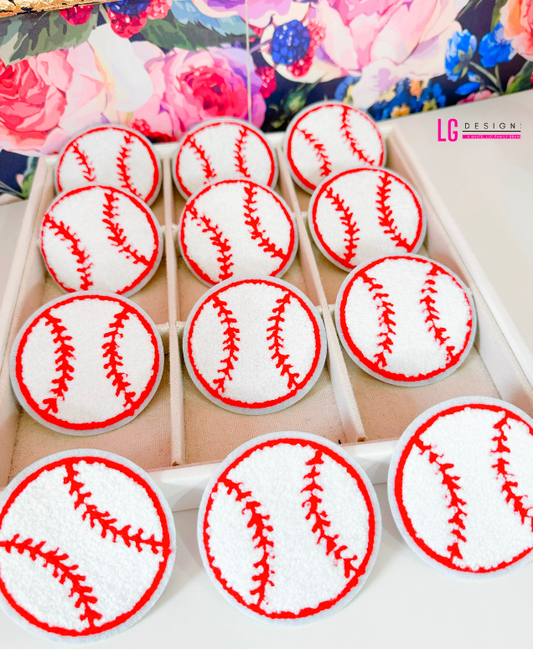 Large embroidered baseballs